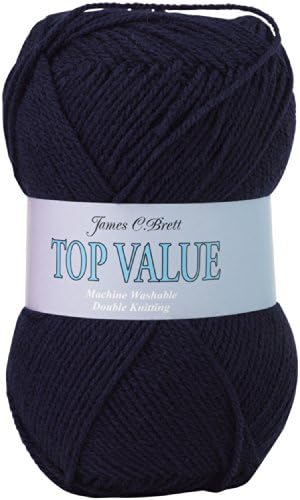 James Brett Top Value DK Double Knitting Wool 100% Acrylic Yarn 100g Ball (Rusty Brown 8410)