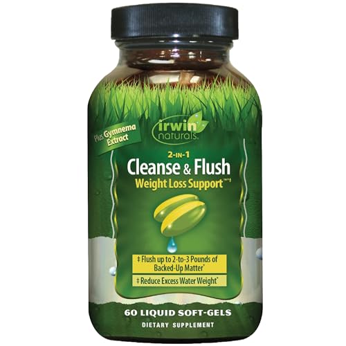 Irwin Naturals 2-in-1 Kidney & Liver Super Cleanse (10-Day) - Balanced Liver Detox & Kidney Cleanse - Milk Thistle Dandelion Root & Reishi Mushroom - Whole-Body Detox Formula - 60 Liquid Soft-Gels