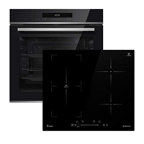 Autarkes Herdset: 60cm Einbaubackofen EB8019EDP + 59cm Induktionskochfeld IND5901FZ / Pyrolyse/Pizzafunktion/Grill…