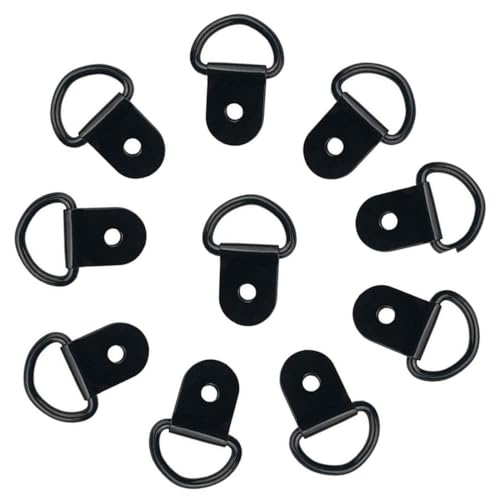 LYQNIHOB 10 Pezzi D Anello di Ancoraggio, Gancio di Ancoraggio, Anello di Ancoraggio, D Anelli di Fissaggio Anelli di Ancoraggio Ganci Ad Anello a D Robusto Anelli di Fissaggio Ganci