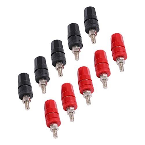 Conectores Banana de Tipo Tornillo Cerrado chapados en Oro Audio Premium para Cables Altavoz Home Theater y Placas Pared Distinción polaridad fácil Aislados