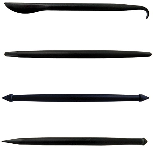 PME JEM Miniature Modelling Tools, Set of 4, Black, 1 x 1 x 14 cm