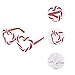 PRETYZOOM 4pairs Valentine's Day Heart-shaped Party Eyeglasses of Decorative Fashion Glasses for Fun Celebrations Lightweight and Comfortable Photo Supplies for Festive Events
