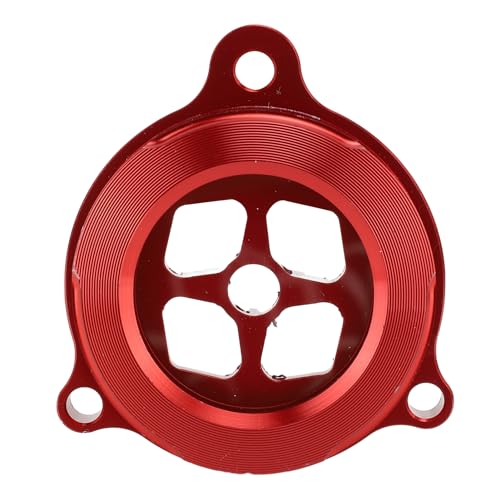 Couvercle de filtre à huile transparent en alu CNC rouge pour la protection du moteur