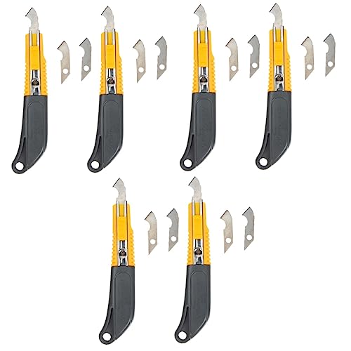 Vaguelly 6 個 ギタークリーンアップナイフ ギターのフレットスロットクリーニングツール ギタースロットのクリーニングカッター ギターワイヤーユーティリティカッター ギターフレットスロットカ