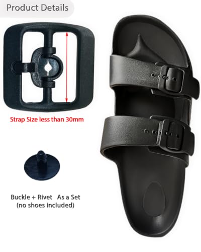 Image of Lopau Replacement Buckle for Arizona Essentials Slide-On Sandal, Double Strap Clasp Repair for EVA Open-Back Clog Men and Women
