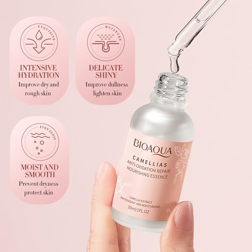 Skincare Gift Set For Teenage Girls, Camellia Extract Skin Care Sets & Kits With Cleanser-Serum-Toner-Cream-Facial Kit - Image 3