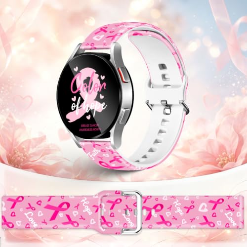 20mm Breast Cancer Awareness Watch Band for Samsung Galaxy Watch by QZSRGO - Used condition - Image 2