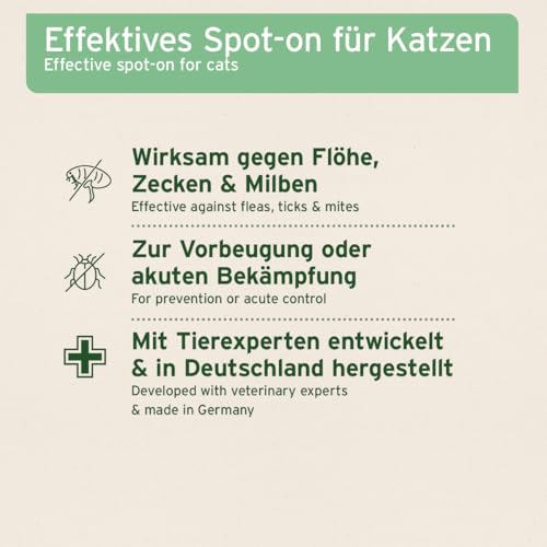 AniForte Ectoprotex cat Spot On für Katzen 50 ml - Zeckenschutz & Parasitenabwehr, langanhaltendes Repellent zur Abwehr von Zecken, Flöhen, Milben, Effektive Zeckenabwehr