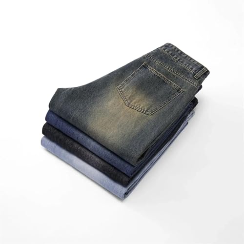 Men's Distressed Jeans Vintage Straight Denim Pants Baggy Loose Streetwear High Street Cargo Trousers2