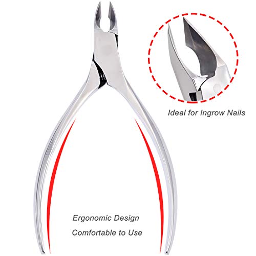 Image of Precision Toenail Clipper Tool for Thick or Ingrown Toenails Surgical Grade Stainless Steel Includes Safety Tip CoveriBundle Bi‰ : Bundle B