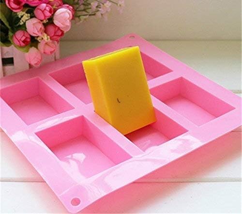 Styleys Silicone Soap Moulds for Soap Making, Loaf, Muffins, Cheesecakes (6 Cavity, S11009)