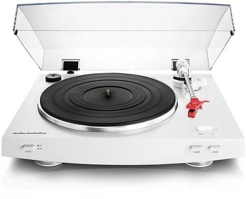 Audio-Technica AT-LP3WH Fully Automatic Belt-Drive Stereo Turntable, White (Renewed)