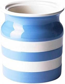 Cornishware Blue and White Stripe Stoneware Utensil Jar