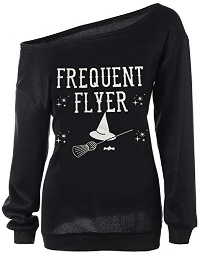 Image of Women Slouchy Halloween Off the Shoulder Sweatshirts