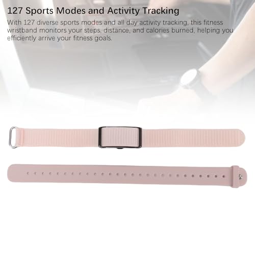 ASHATA Smart Health Armband, Fitness -Tracker mit 127 Sportmodi All Day Activity Sleep Tracking 1ATM Wasserdicht 45 Bis 60 Tage Akkulaufzeit f&uuml;r -Ger&auml;te (PINK)