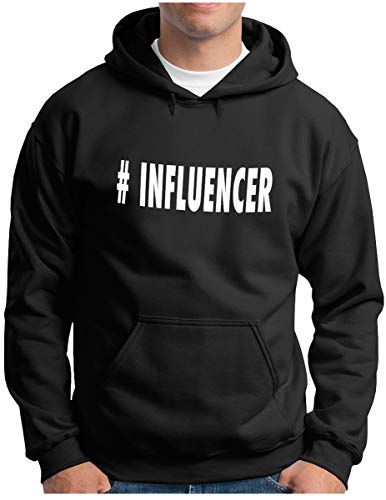Sweat à capuche pour homme OM3 avec message influencer stylé noir