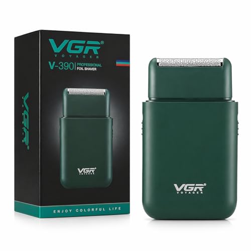VGR V-390 Green Ultra-Thin Rechargeable Men's Razor - Image 2