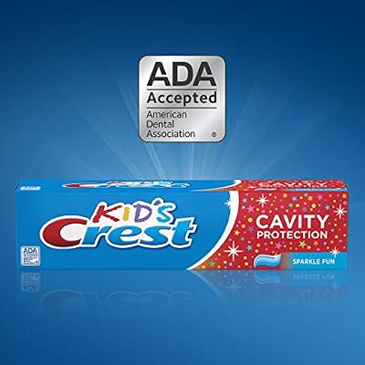 Crest Kid's Cavity Protection Toothpaste, Crest Kids Toothpaste, For Children And Toddlers 2+, Sparkle Fun, 4.6 Oz (Pack of 3), Toothpaste For Kids, Packaging may vary