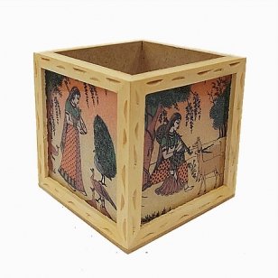 Preisvergleich Produktbild Garden of Arts Edelstein bemalt Handarbeit Holz Pen Ständer