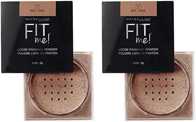 Maybelline Fit Me Loose Setting Powder, Face Powder Makeup & Finishing Powder, Deep, 1 Count (Pack of 2)