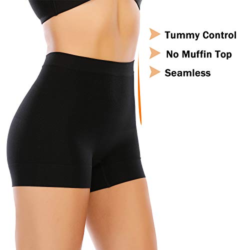 Womens Seamless Shaping Boyshorts Panties Tummy Control Underwear Slimming Shapewear Shorts(Black-Light Tummy Control,Small) #TOP3