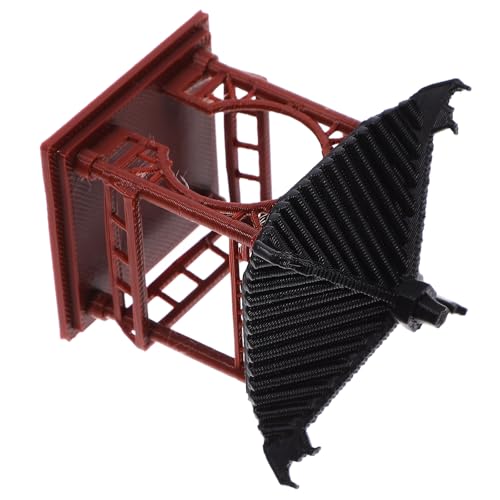 Toyvian Statue de Pavillon Miniature en Plastique Décoration D’Aquarium et Aménagement Paysager Ornement Bonsaï Rond à Quatre Coins Micro-Paysage Intérieur et Extérieur Style Chinois