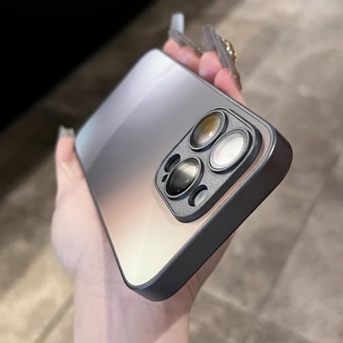 Coque iPhone 15 Pro Max de luxe pailletée mate avec protection caméra silicone