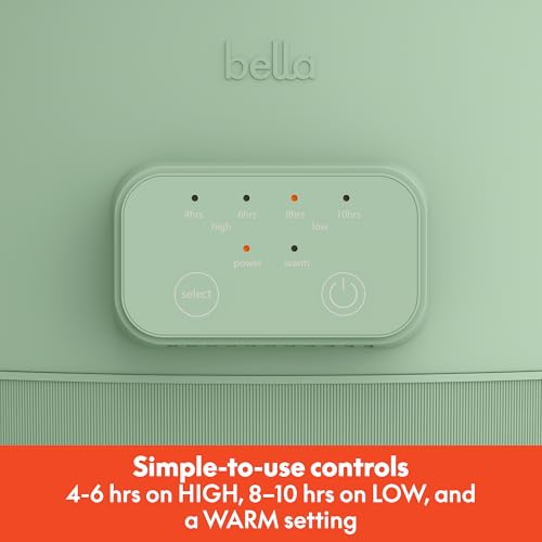 Image of bella SAVOR 6qt Programmable Non-Toxic Slow Cooker, Seaglass
