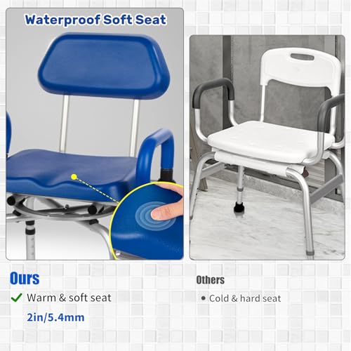Chaise de douche pivotante contre le manque de mobilité au bain - 6