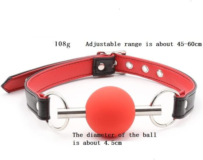 Erotic Mouth Plug Open Mouth Gag Fetish Slave Restraints Sex Toys Silicone Ball Gag Dog Bone Adjustable Strap Bondage Restraints for Women Adjustable Strap on Mouth Gag for SM (Color : Pink)
