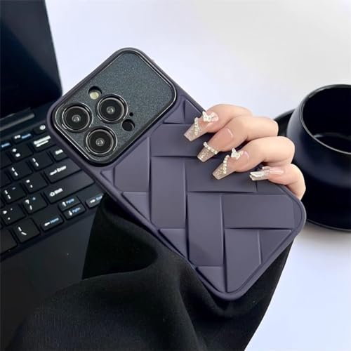Coque en maille tressée anti-surchauffe pour votre iPhone 14 rose protégeant l'objectif en TPU