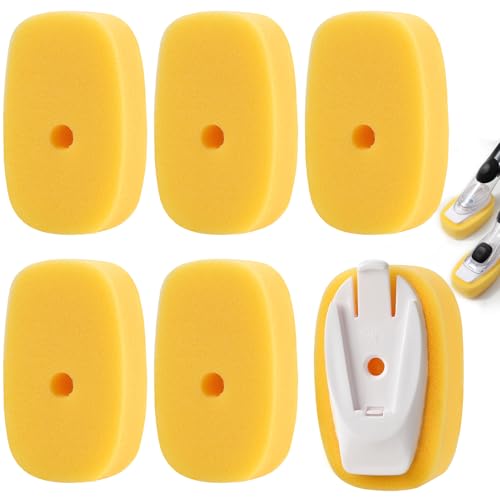 Image of Sponge Brush Refills for OXO Dish Brush 6 Pack Soap Dispensing Dish Refills | Scrub Replacement Sponge Heads for Soap Dispensing Dish Wand Scrubber, Easily Cleans Pots, Pans, Kitchen Sink