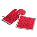 Produktbild Douceur d'Intérieur Ofenhandschuh + Topflappen, 18 x 28 cm/20 x 20 cm, Baumwolle, rot, 21x2x28 cm