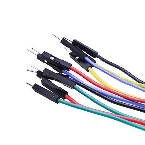 Cleqee 10 Stück Krokodilklemmen auf Breadboard Männliche Überbrückungsdrähte Weiche flexible Silikon-Messleitungen für elektrische Tests