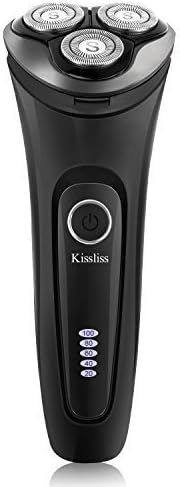 Kissliss Waterproof Rotary Shaver, Men`s Electric Rechargeable Razors with Pop-up Trimmer - Wet & Dry Edition by Kissliss