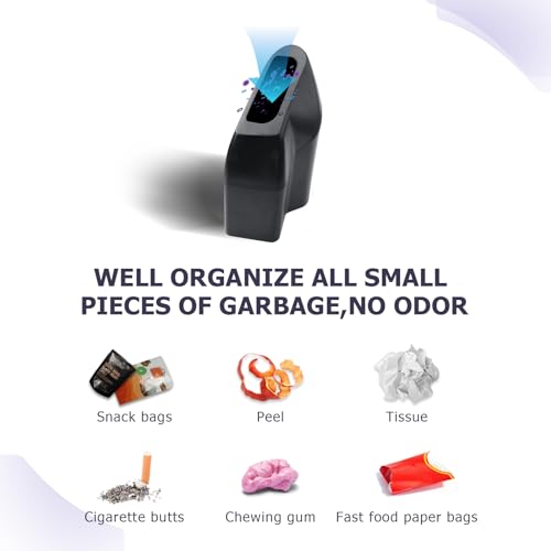 Image of LUWU Car Trash Can Compatible with 2018-2022 2023 2024 2025 Tesla Model3 & ModelY Interior Accessories Car Trash with Lid Portable Mini Trash Dustbin Garbage Trash Bin Car Waste Bin Leak-Proof 2PCS