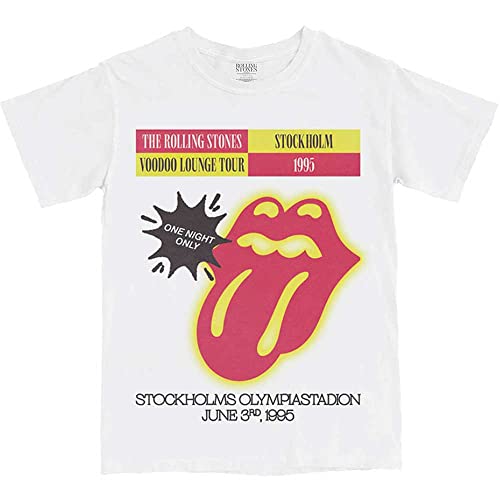 The Rolling Stones Stockholm ’95 Officiel T-Shirt Hommes Unisexe - Les Beatles, Paul McCartney, John Lennon, RIngo Starr, George Harrison The Rolling Stones Stockholm '95 Officiel T-Shirt Hommes Unisexe