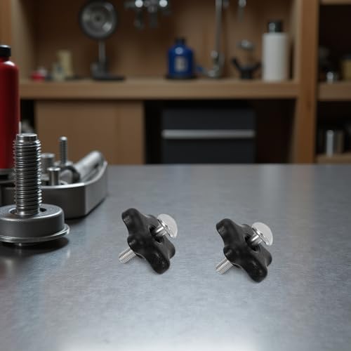 2 perillas y tornillos para manija de cortacésped y accesorios de mantenimiento de maquinaria de jardín 7