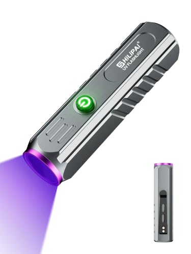 SHiLiPAi 365nm UV Flashlight Rechargeable,Small Black Light Flashlight