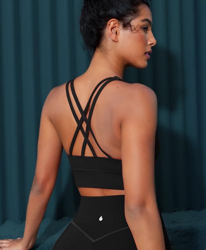 Image of BRXL High Support Padded Sports Bra for Women Buttery Soft Criss Cross Back Strappy Workout Athletic Running Gym Bra