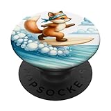 Photo Gallery volpe surf con bandana sulla tavola da surf, nuvole ariose sopra popsockets popgrip intercambiabile Photo Gallery volpe surf con bandana sulla tavola da surf, nuvole ariose sopra popsockets popgrip intercambiabile