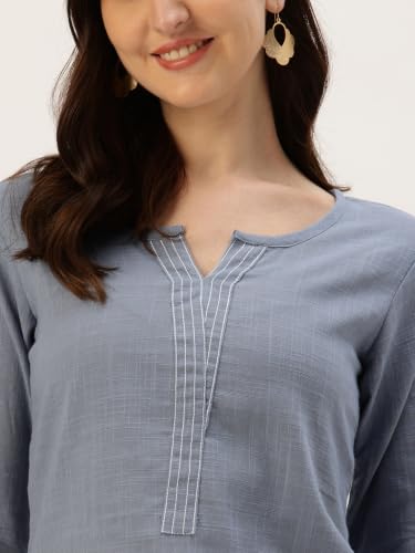 Image of Elegant Short Kurti for Women - 3 /4 Sleeves | Round Neck | (S to XXL)
