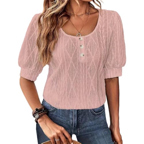 T-Shirt Automne Couleur Unie Jacquard Idéal pour un Look Casual Chic au Bureau