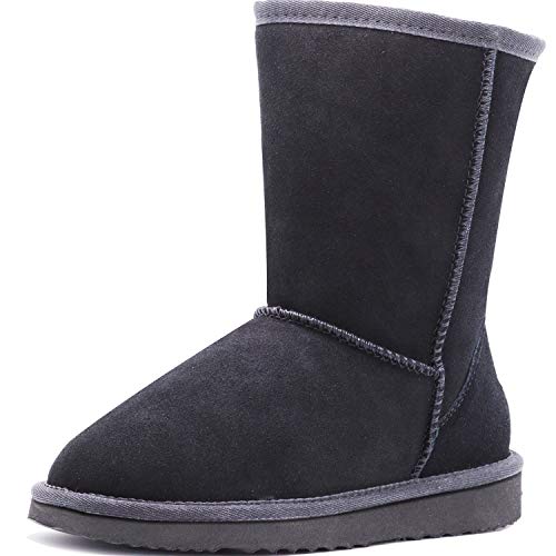 EVERHEALTH Womenâ€™s Leather Snow Boots Short High Winter Boots Fur-lined, Water Resistant Half Snow Boots Ladies Elegant and Fashional Boot