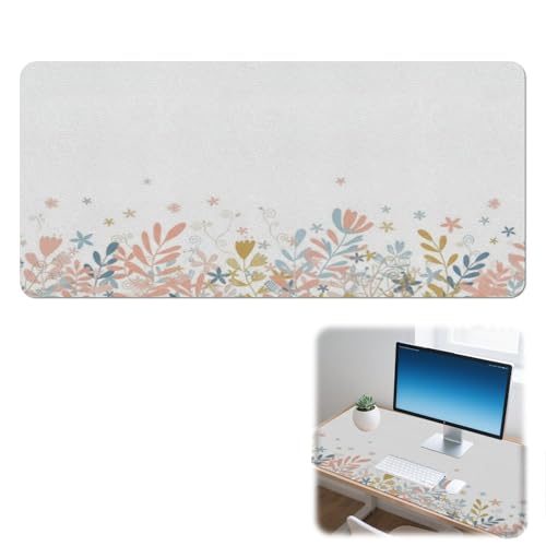 Alfombrilla de ratón para juegos de primavera, Pascua, antideslizante, impermeable, para mesa de oficina, escritorio, accesorios, decoración del hogar, protector de mesa (42 x 90 cm)