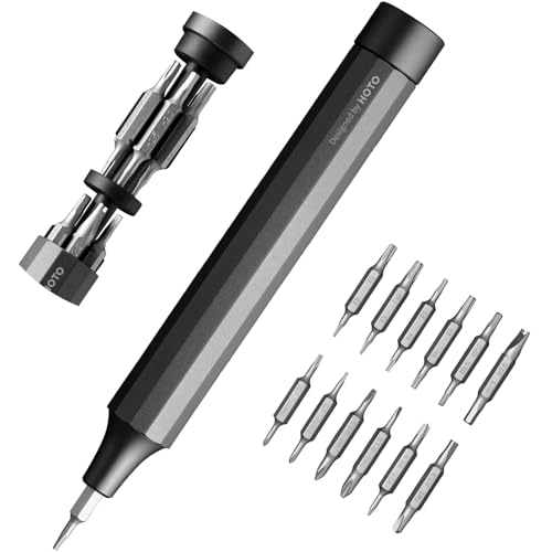 HOTO 24 en 1 Kit de Tournevis de Précision,Manuel,Kit d'outils Mini,Magnétique Outils de Réparation avec Torx Bits etc,Pour iPhone, Lunettes, Montres, PC,...