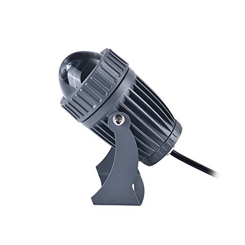 10W LED Spotlights Narrow Beam Floodlight IP68 Waterproof Outdoor Wall Lamp Landscape Lighting (Cool White)