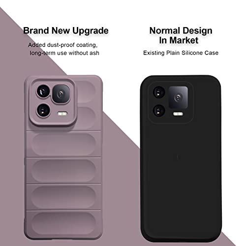 Image of A rtistque Liquid TPU Silicone Matte Shockproof Flexible with Camera Protection Soft Back Cover Case for Xiaomi 13 Pro 5G - Purple