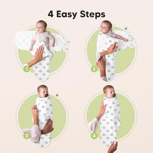 Image of Baby Swaddle Sleep Sacks with Zipper - 3-Pack Swaddles for Newborns 0-3 Months, Infant, Baby Girls, Boys, Soft & Durable Newborn Sleep Sack, Easy Diaper Change Swaddling Blanket (The Wild 2, OS)